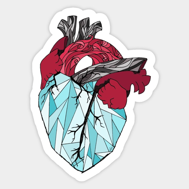 Heart of Glass Sticker by MellyLunaDesigns